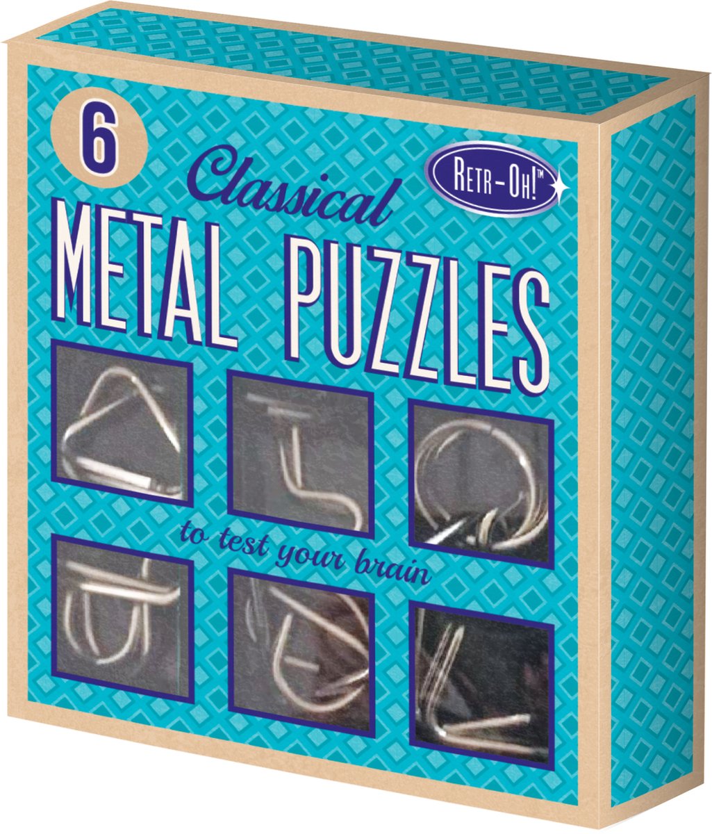 Puzzle in metallo Invento retr-oh unisex blu 6 pezzi