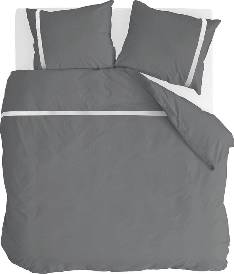 Walra dekbedovertrek timeless chic - 240x220 - 100% katoen (bci) - antraciet