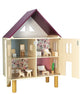 Janod twist - casa de muñecas - casa de muñecas de madera con tres pisos - suministrada con 11 muebles para amueblar la casa - adecuada a partir de 3 años