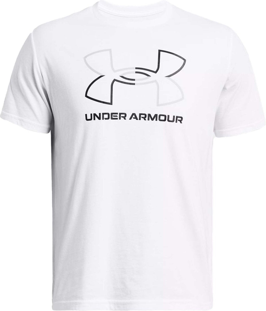 Camiseta deportiva para hombre Under Armour UA GL Foundation Update SS-WHT - blanco - gris mod - negro