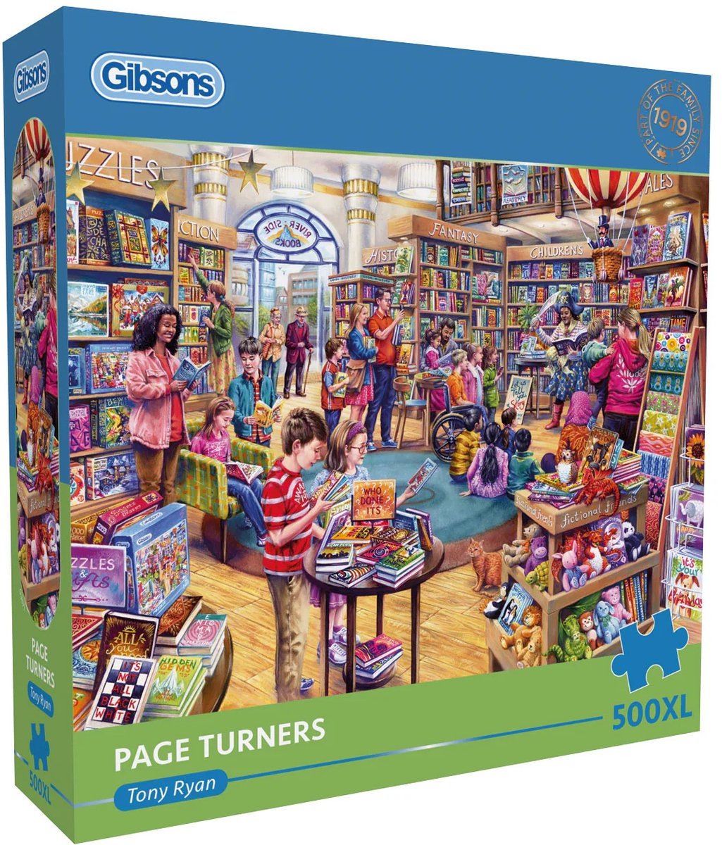 Gibsons - compelling books (page turners) - tony ryan - 500xl pieces - 68×49cm - jigsaw puzzle for adults