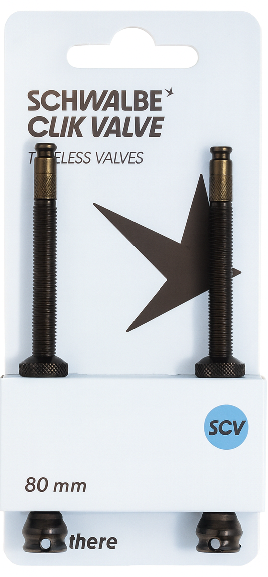 Schwalbe Ventile haga clic en 80 mm sin tubeless (2st)