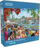 Gibsons - rowing at the regatta (by steve crisp) - 1000 pieces 68×49cm (w×h) - jigsaw puzzle for adults