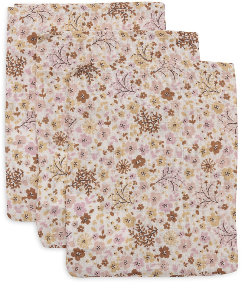 Paños hidrofílicos Jollein 15x20cm - hadas de flores - algodón - 3 piezas