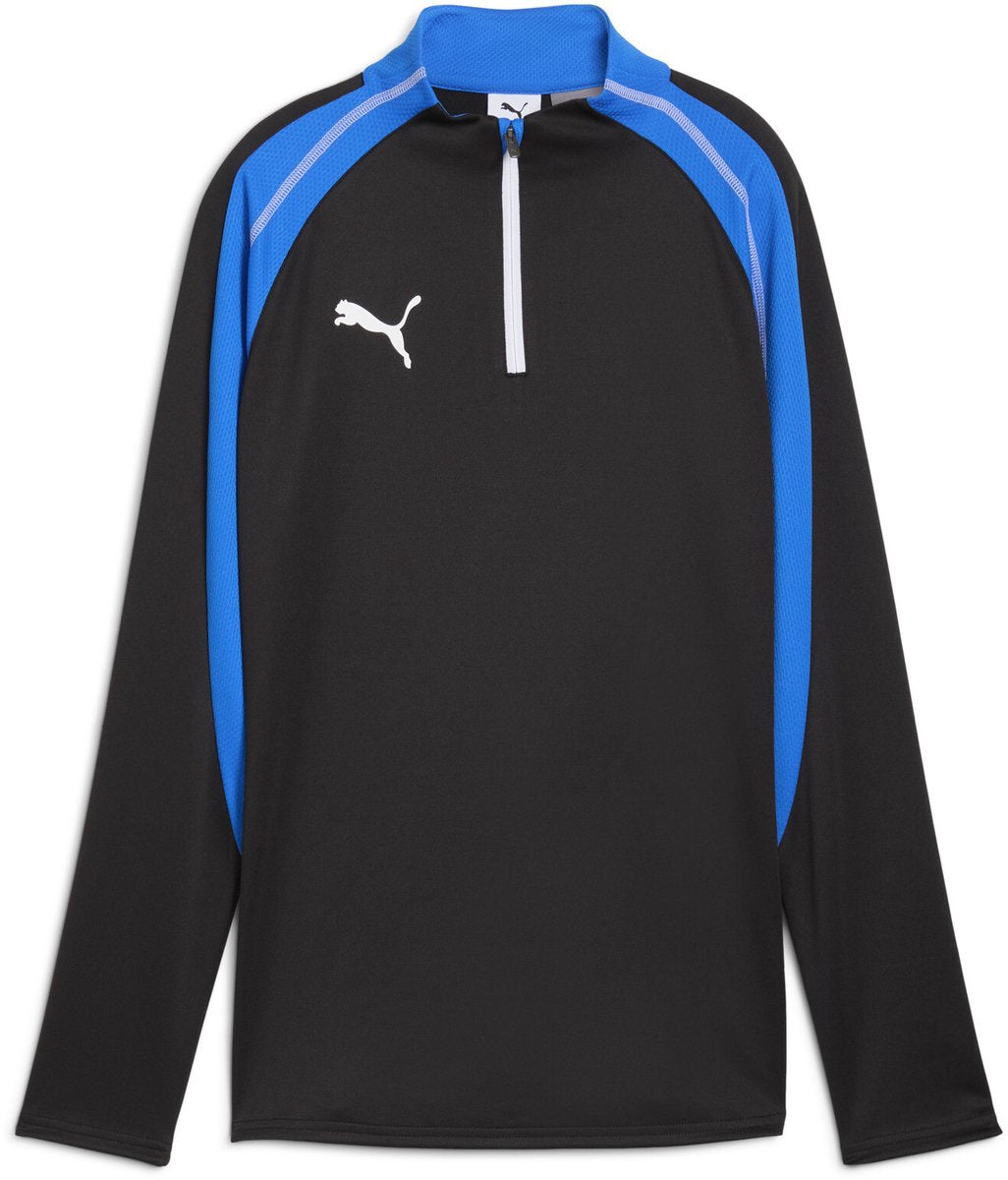 Maglia sportiva da donna Puma individualblaze 1 4 zip-top - nero-bianco-blu corsa