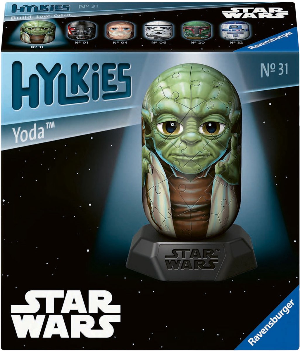 Puzzle 3D Ravensburger Hylkies Star Wars Yoda - 54 pezzi.