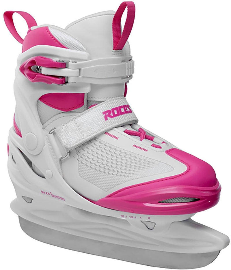 Roces – moody ice x girl – patines ajustables – patines para niños – blanco rosa – soporte extra para el tobillo ajuste cómodo – talla 36-40