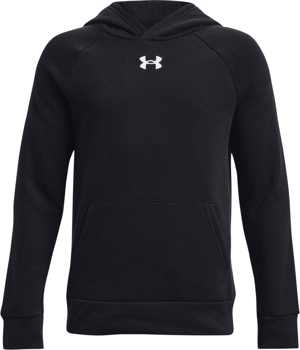 Under armour ua rival polar sudadera con capucha-blk camiseta deportiva para niños - negro - blanco