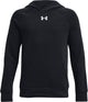 Under armour ua rival polar sudadera con capucha-blk camiseta deportiva para niños - negro - blanco