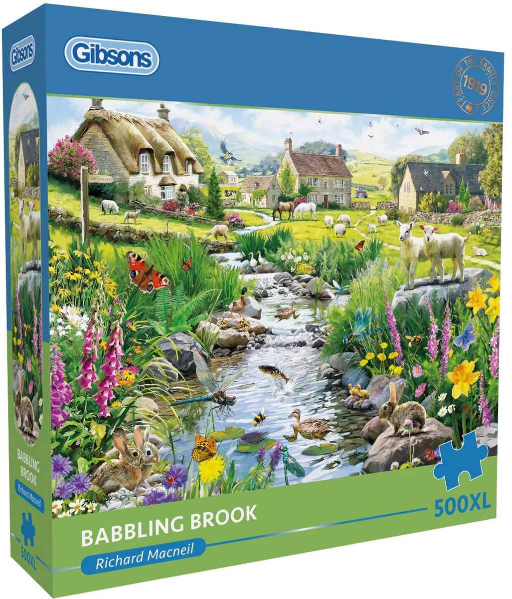 Puzzle gibsons babbling brook 500xl piezas de cartón.