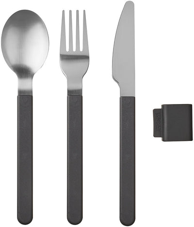 Mepal bestekset silueta - 3-delig - reisbestek - nordic black