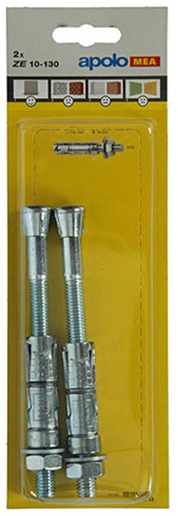 Celo 1003156 - 2 anclajes de expansión cada 16mm + varilla roscada 10x130mm 502713 | 5 piezas