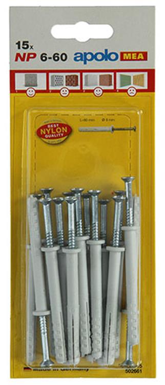 Celo 1015392 - 15 nylon nagelpluggen np 502661 6x60mm | 5 stuks