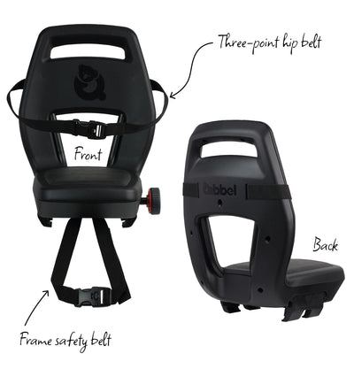 Qibbel achterzitje junior zwart zonder voetsteunen q380