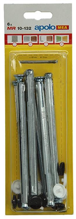 Celo 1015419 - 6 tasselli per finestre in metallo mr 502691 10x132mm | 5 pezzi