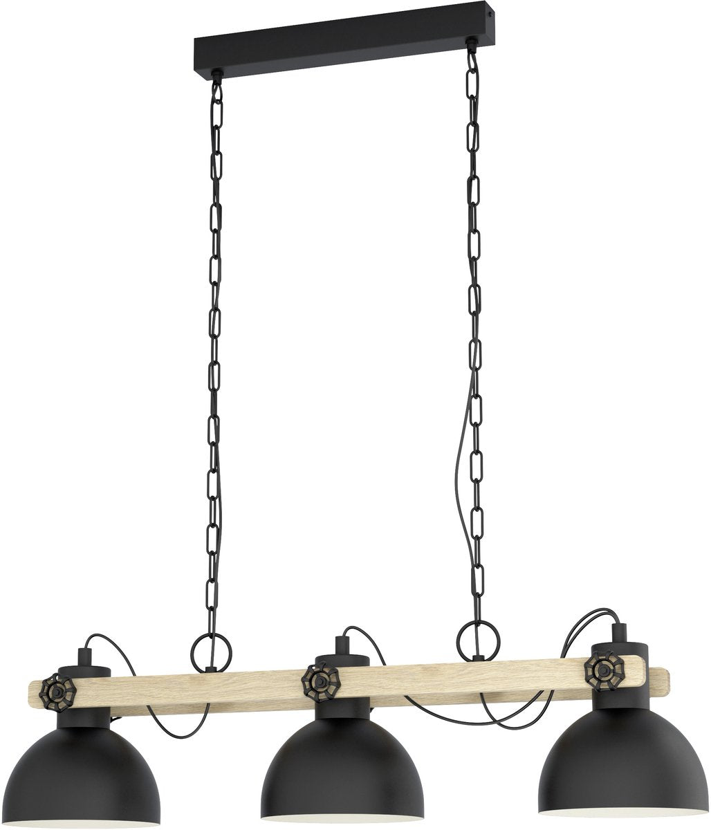 Eglo lubenham hanging lamp - e27 - 90 cm - black brown
