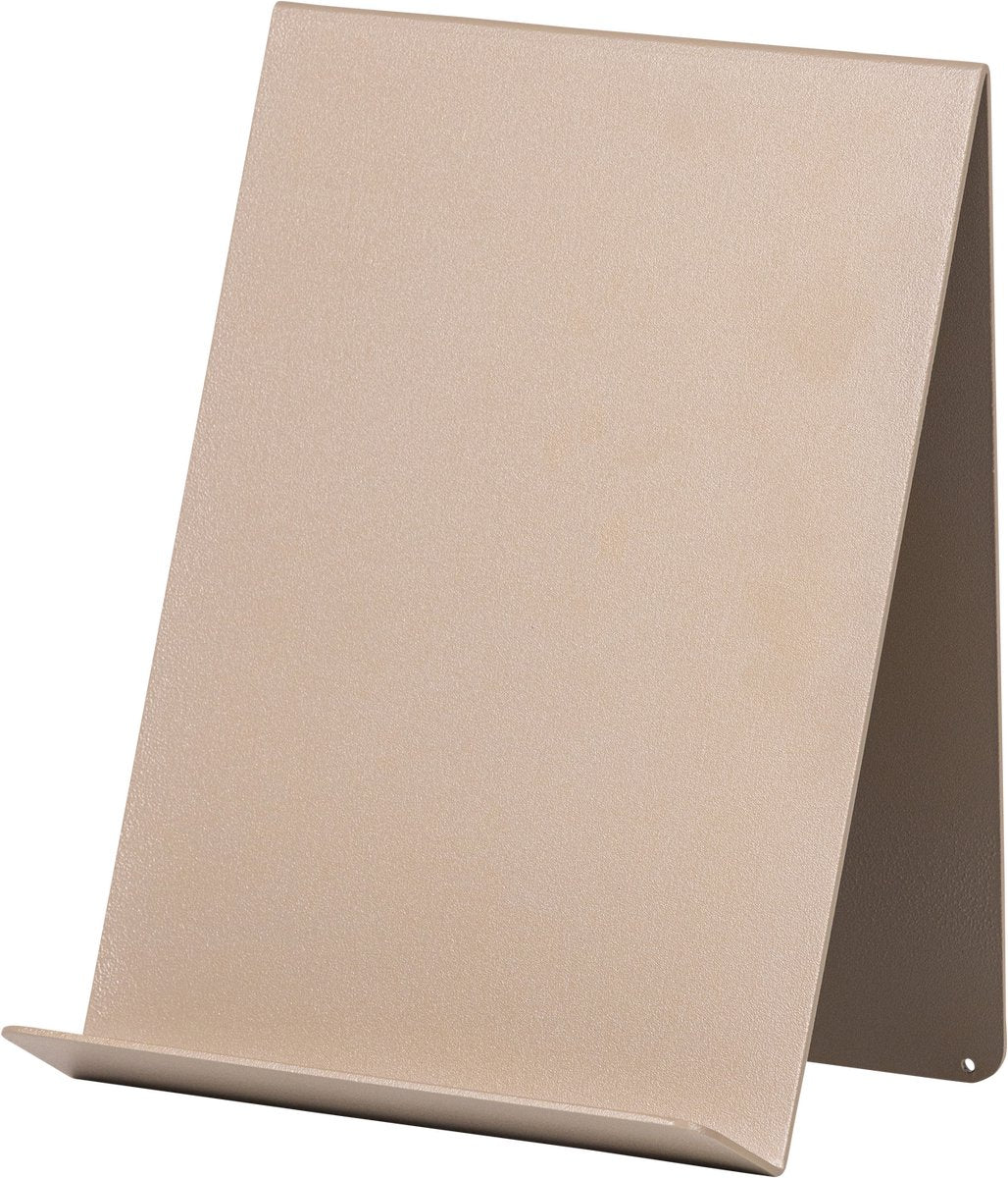 Soporte para libros de pie Woood brook - metal - beige arena - 24x19x14 cm