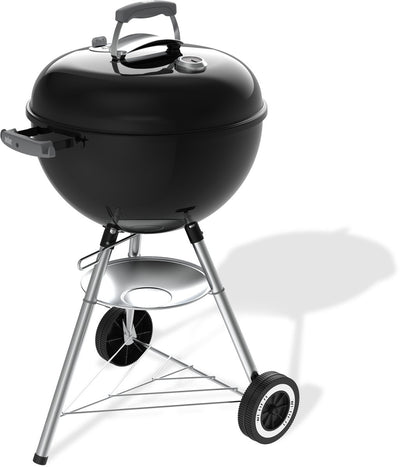 Weber original kettle - ø 47 cm grillrooster - houtskoolbarbecue - zwart - asopvangschaal - 2 duurzame, weerbestendige wielen - one-touch reinigingssysteem - dekselthermometer - 2 gereedschapshaken - kras- en roestbestendig