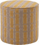 Pouf Sarli Woood alto design - ciniglia - giallo tortora - 46x46x46