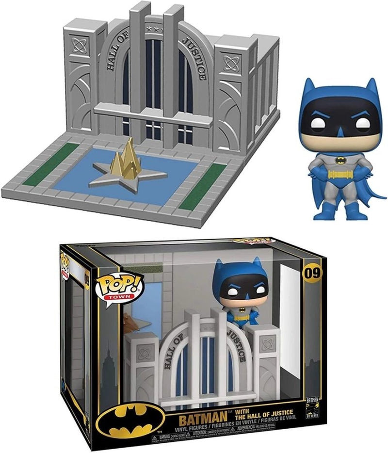 Funko pop ayuntamiento de justicia con figura de vinilo batman