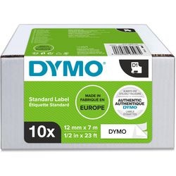 Cinta de etiquetas dymo 45013 brillante 12 mm negro wi