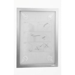 Cornice informativa durevole Duraframe carta da parati A4 argento