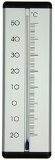 1010127 - termometro alluminio interno-esterno argento 20cm | 2 pezzi