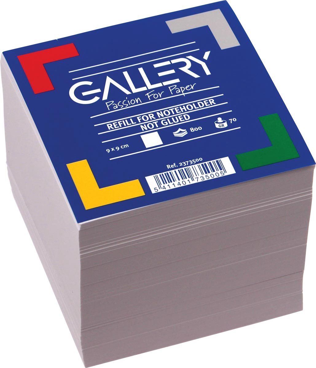 Cubo de notas de recarga de galería | pies 9 x 9 cm | 800 hojas