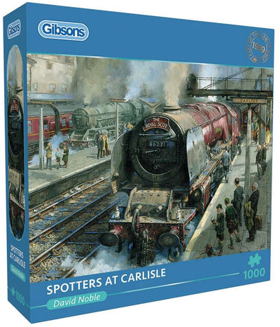 Gibsons - spotters at carlisle (by david noble) - 1000 pieces 68×49cm (w×h) - jigsaw puzzle for adults
