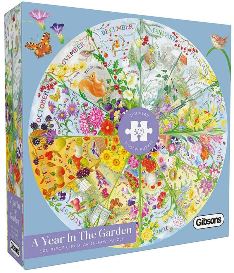 Gibsons - un anno in giardino (di Claire Comerford) - 500 pezzi 49×49 cm (l×a) - puzzle per adulti