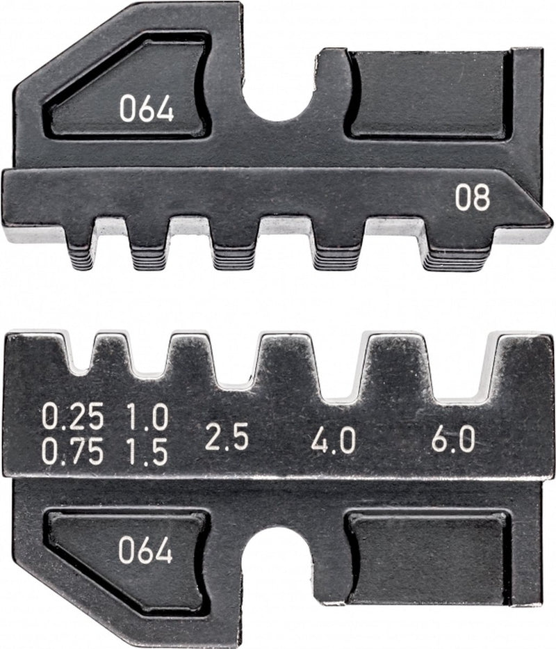 Knipex 97 49 08 inserti a crimpare puntali da 0,25 a 6 mm² adatti per marca 97 43 200, 97 43 e, 97 43 e aus,