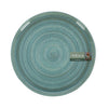 Piastra piatta d26 cm di basalto oceano verde