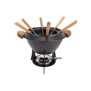 Fondere d23 cm ghisa con 6 forchette