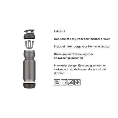 Mepal shakebeker sport 800ml - graphite black