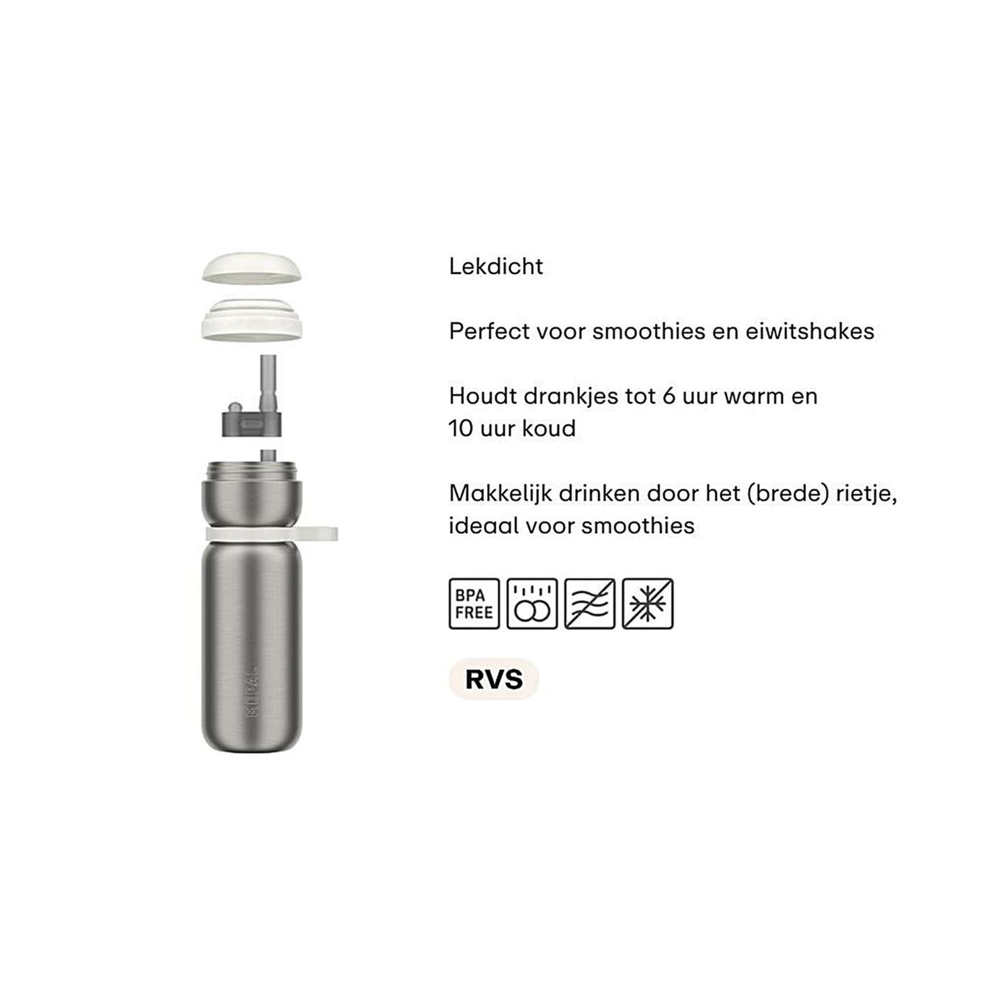 Mepal isoleerfles twist 600ml moss green
