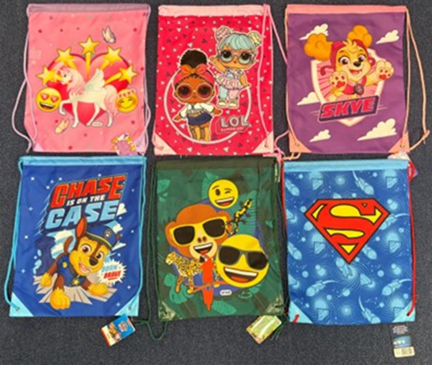 Borsa da palestra 32x40cm 6 assortiti