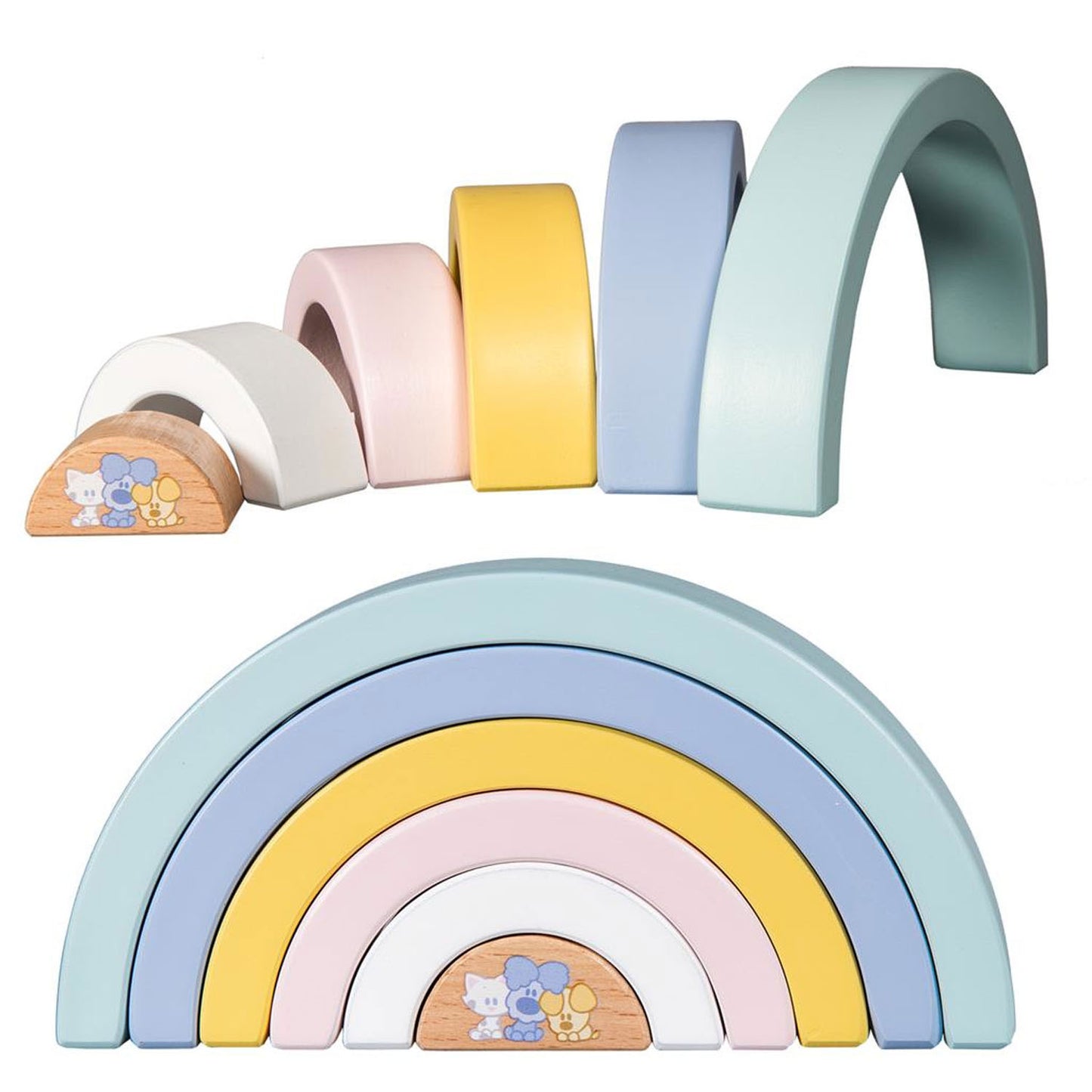 Giocattoli Rugo e pip baby arcobaleno