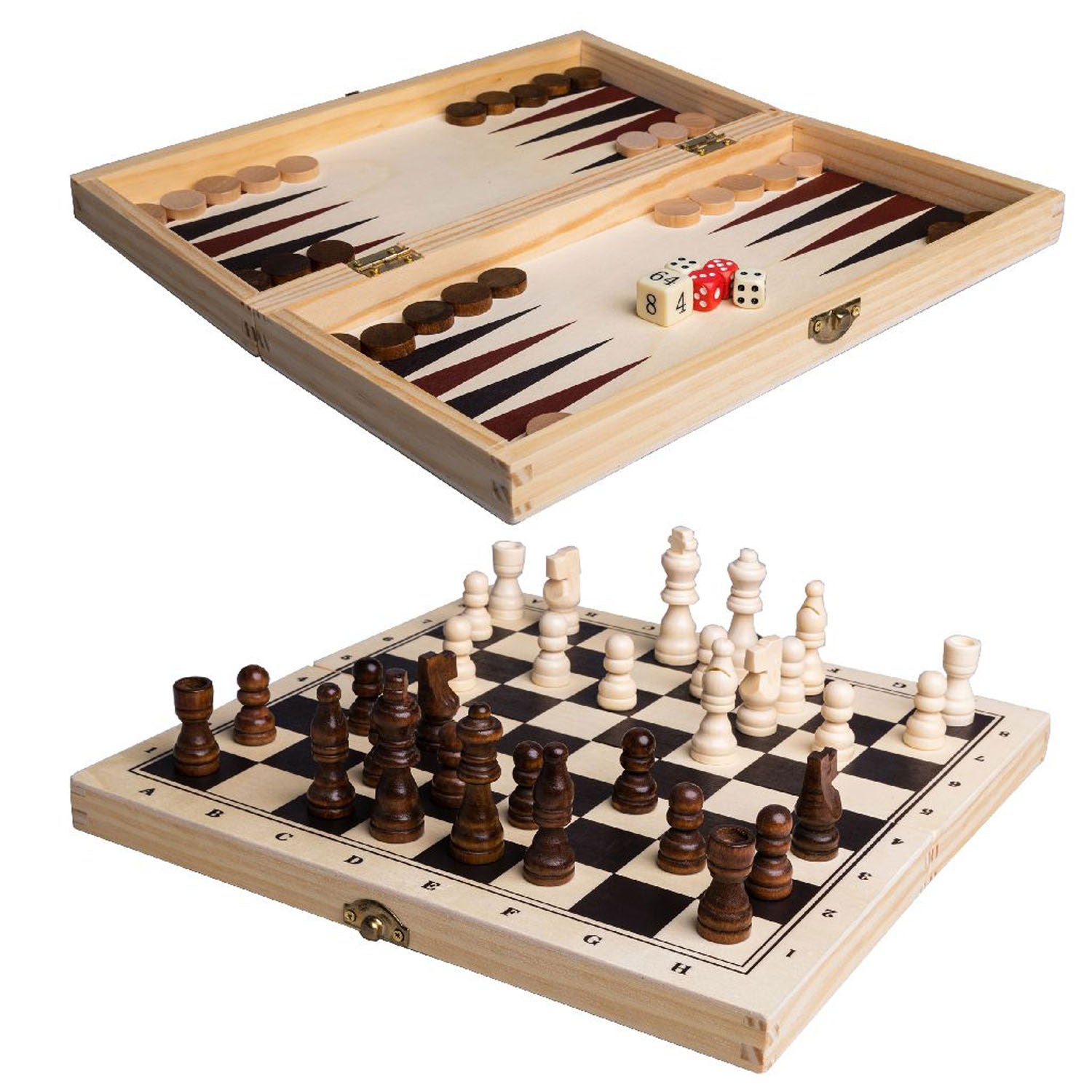 Giochi di clown Scatola da gioco 3in1 in legno