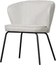 Woood admit eetkamerstoel - bouclé - naturel wit - 77x60x59 cm