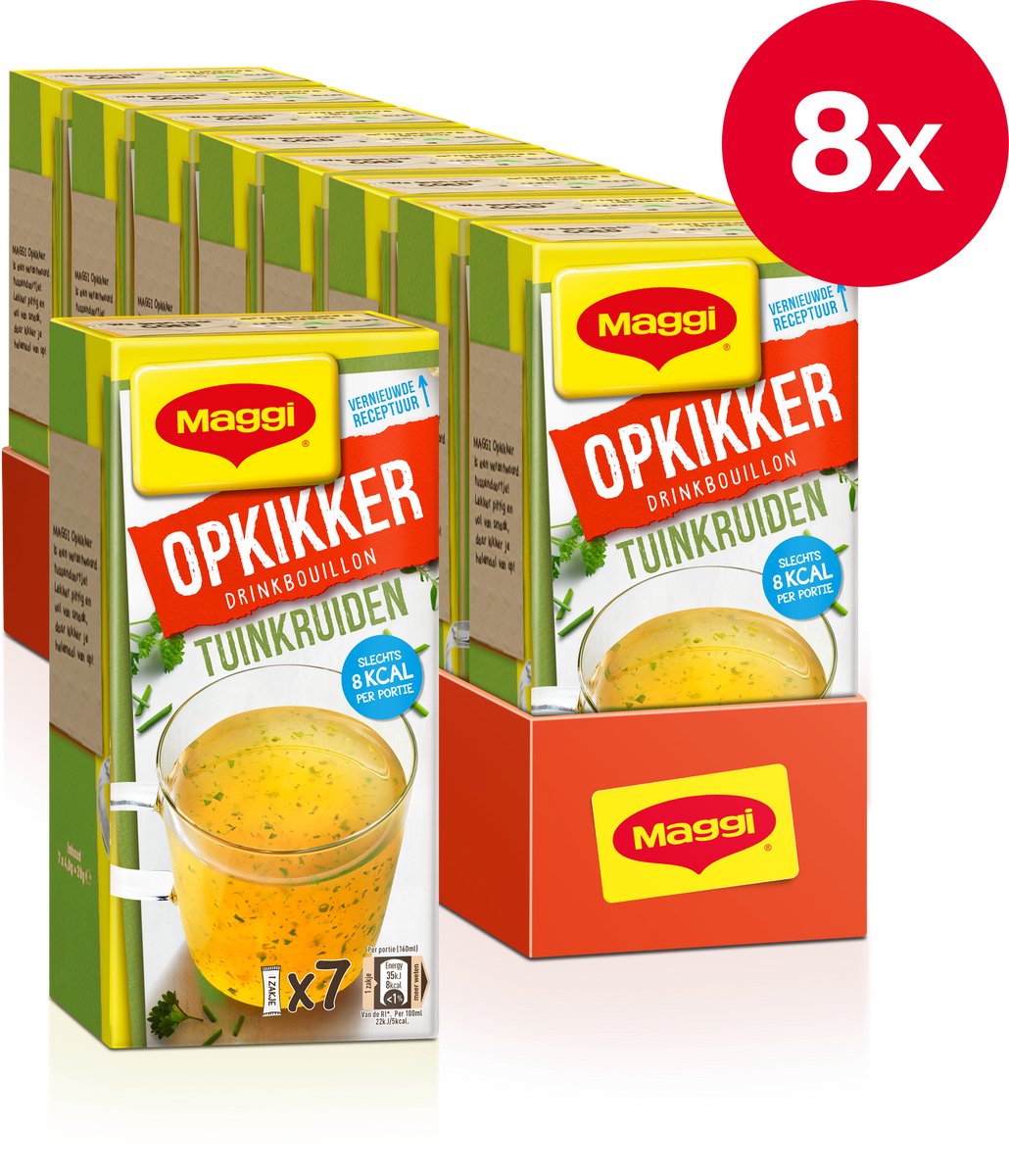 Maggi booster per brodo alle erbe aromatiche - 8 scatole x 7 buste - confezione risparmio