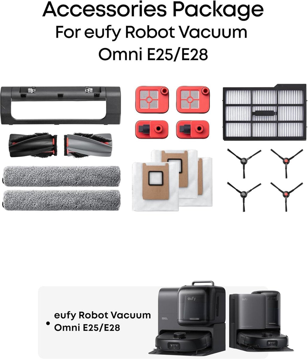 Set accessori Eufy per aspirapolvere robot e25 e28 omni