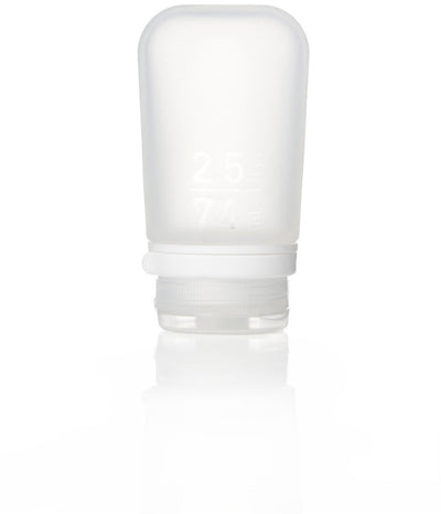 Human gear - gotoob+ - travel bottle - flask - reusable - leak-proof - lightweight - medium - 74ml - clear