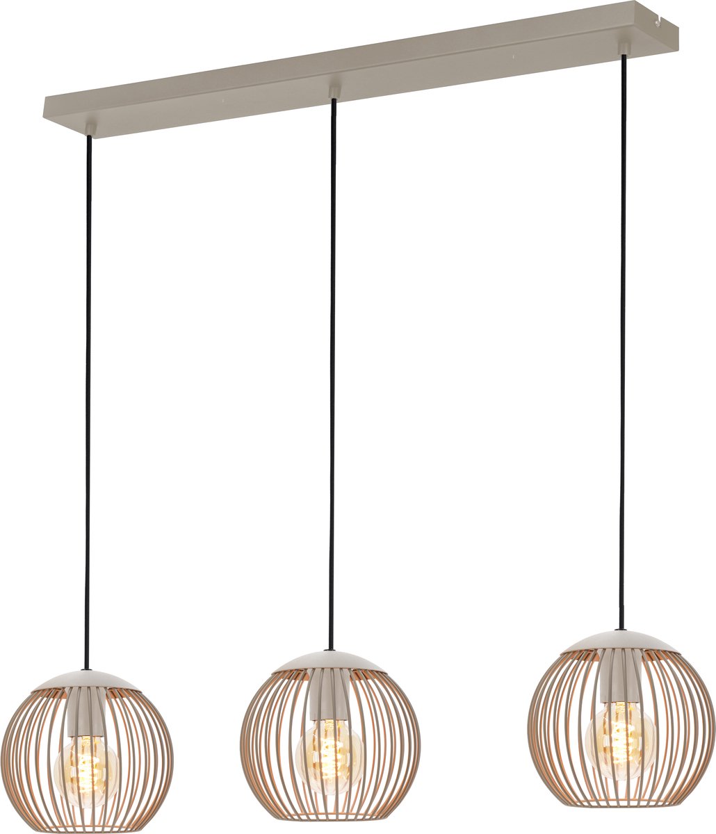 Lampada a sospensione Eglo Lindero - E27 - 90 cm - color sabbia beige