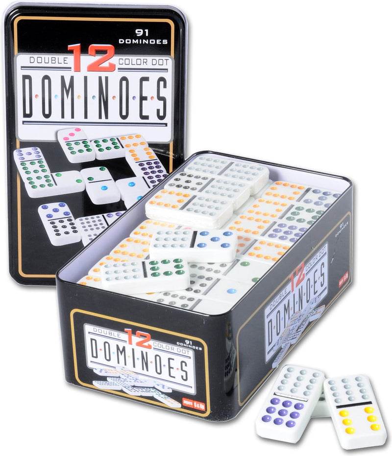 Giochi di Longfield Dominospel Double 12 in Can 91 pietre
