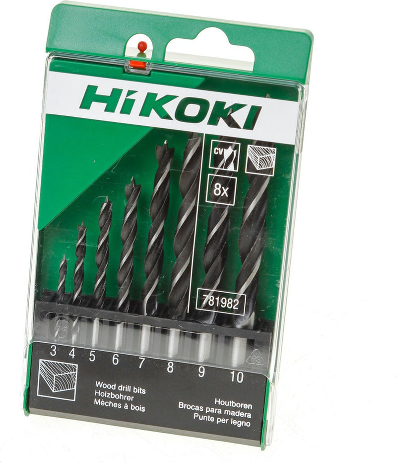 Hikoki cassette hout spiraalboren 8-delig