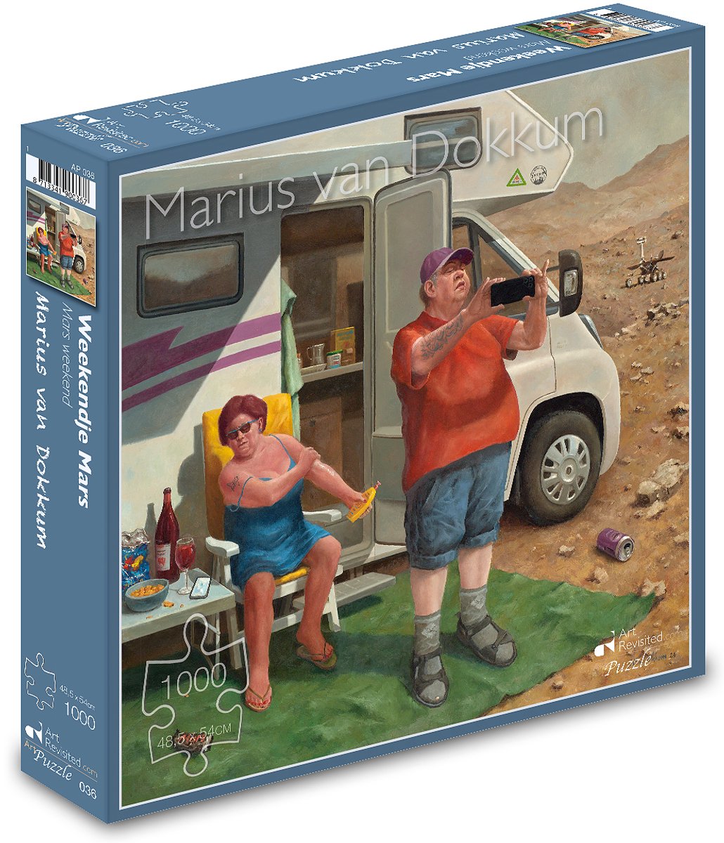 Rompecabezas de arte revisitado Marius van Dokkum - fin de semana de Marte (1000 piezas)