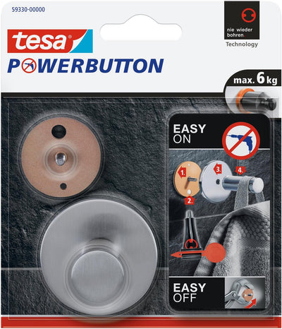 Tesa pulsante di accensione classico gancio autoadesivo (ø x h) 50 mm x 31 mm contenuto di metallo: 1 pezzo(i)