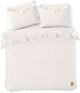 Dindi home dekbedovertrek white ruffle - 240x220 - 100% katoen - off white