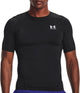 Maglia sportiva da uomo Under Armour UA HG Armor Comp SS-BLK - Nera - Bianca