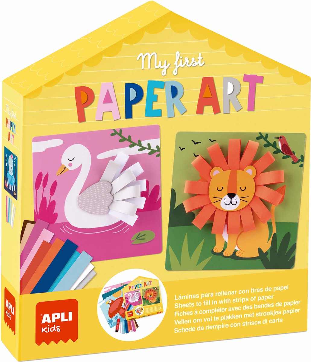 Apli kids apli - la mia prima arte con la carta (6 carte e carta e colla